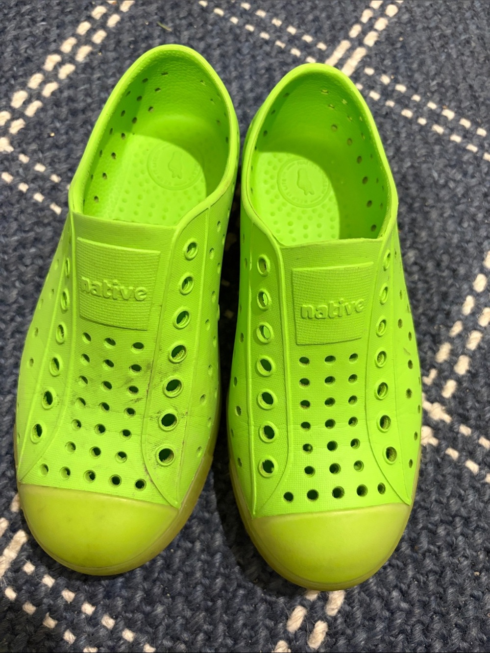 Native Kids Slip-On Water Shoes in Neon Green